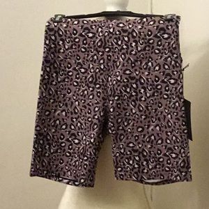 NWT Kyodan leopard print biker shorts.